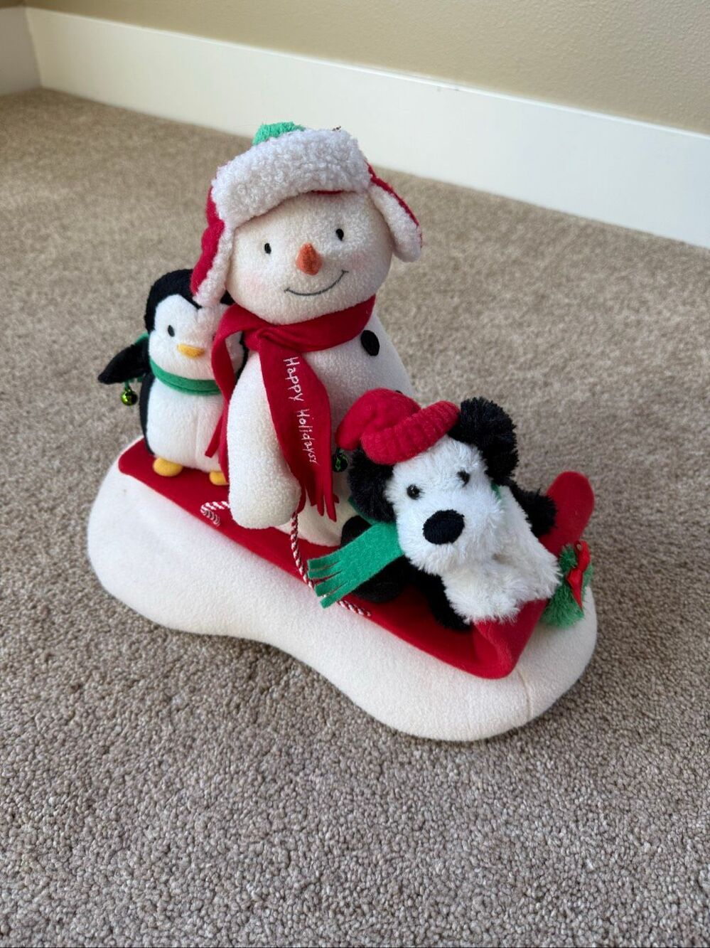 Hallmark Jingle Pals 2007 Snowman Sleigh Ride